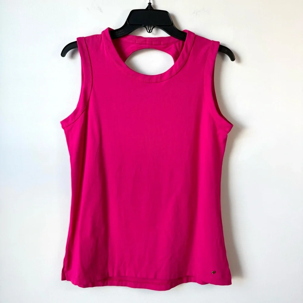 Kate‎ Spade Keyhole Bow Back Tank Top Hot Pink M